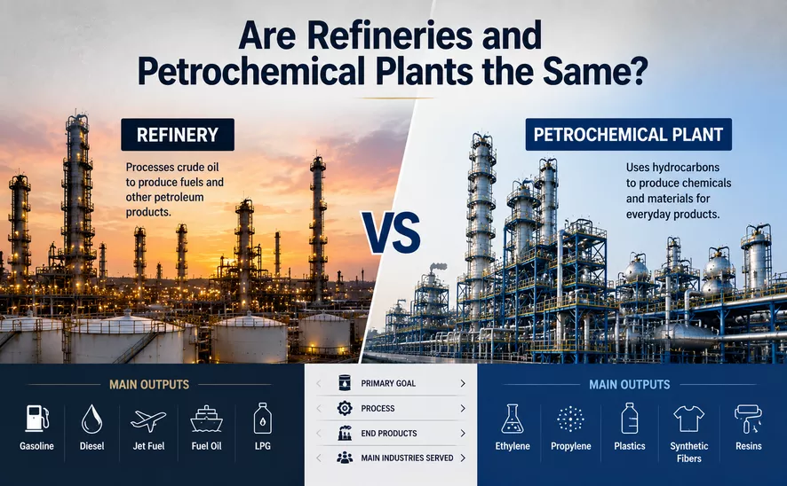 Are Refineries and Petrochemical Plants the Same?